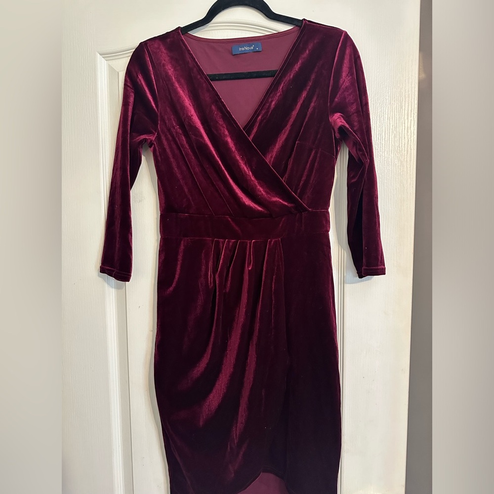 Maroon Dress - Boutique